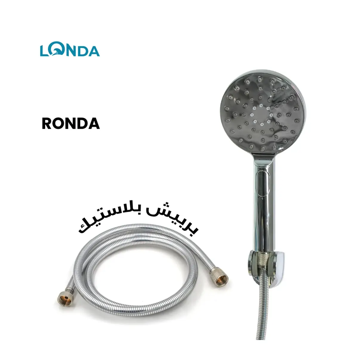 كف دش مدور كروم كبسة كبير (إيطالي) RONDA