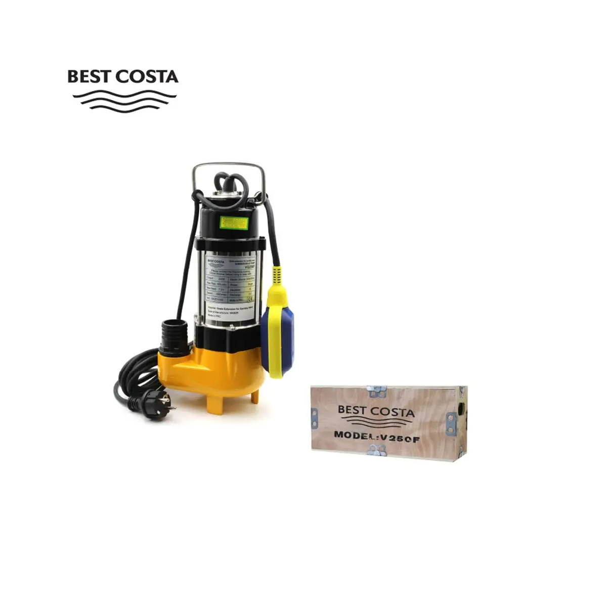 مضخة غاطسة مع فرامة 1/2 BEST COSTA VQ250F